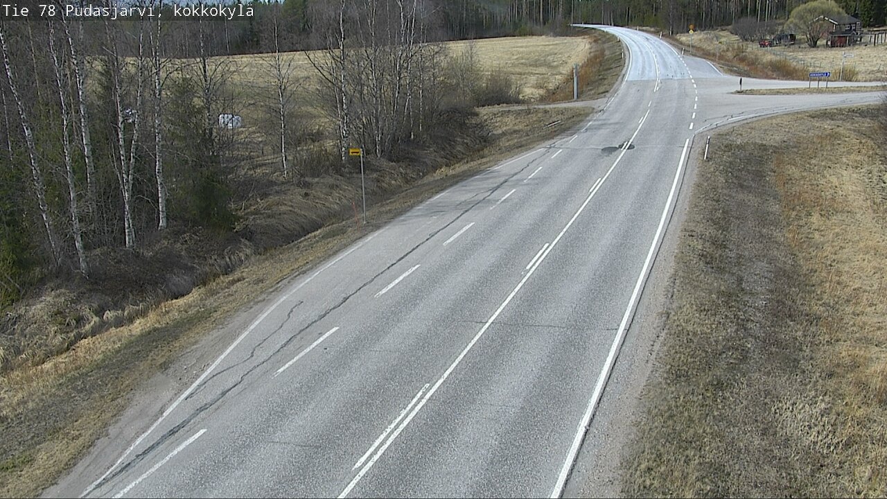 Weather Camera Image Road 78 Pudasjärvi, Kokkokylä, Pudasjärvi, Pohjois-Pohjanmaa