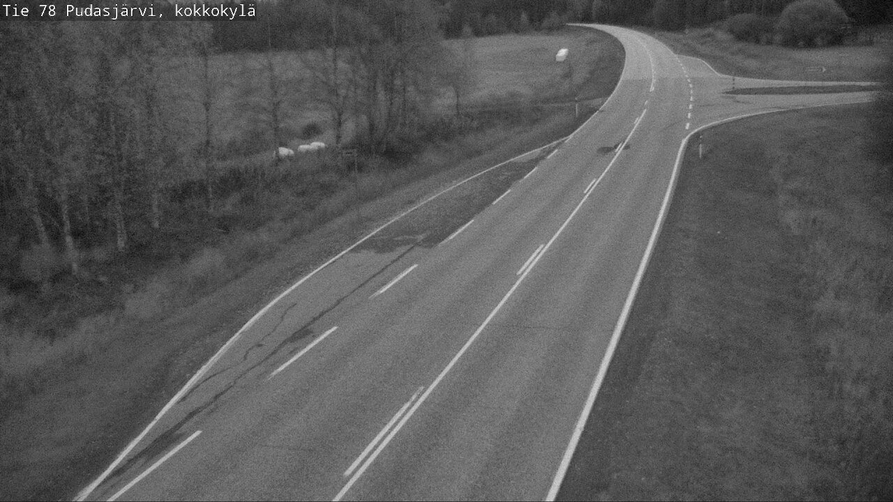Weather Camera Image Road 78 Pudasjärvi, Kokkokylä, Pudasjärvi, Pohjois-Pohjanmaa