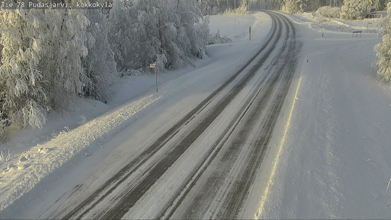Weather Camera Image Väg 78 Pudasjärvi, Kokkokylä, Pudasjärvi, Pohjois-Pohjanmaa