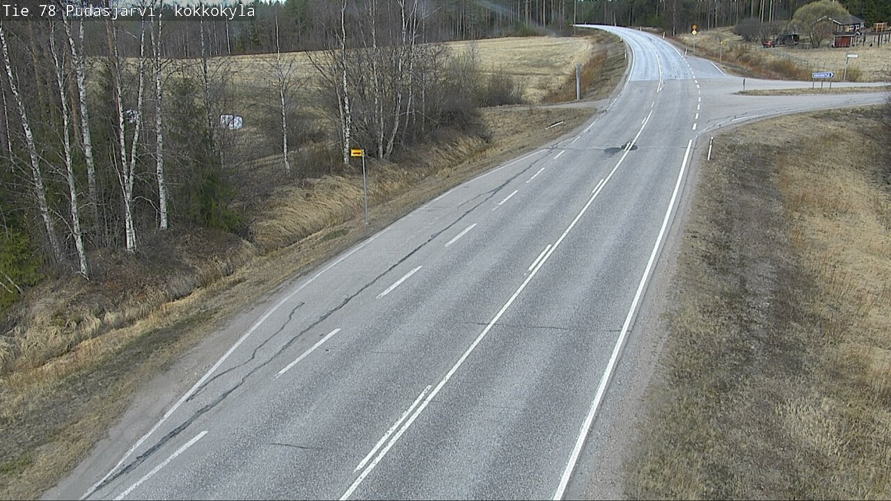 Weather Camera Image Road 78 Pudasjärvi, Kokkokylä, Pudasjärvi, Pohjois-Pohjanmaa