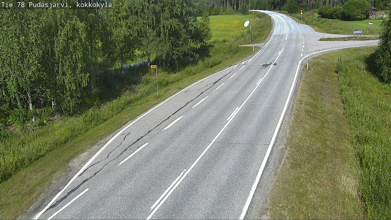 Weather Camera Image Road 78 Pudasjärvi, Kokkokylä, Pudasjärvi, Pohjois-Pohjanmaa