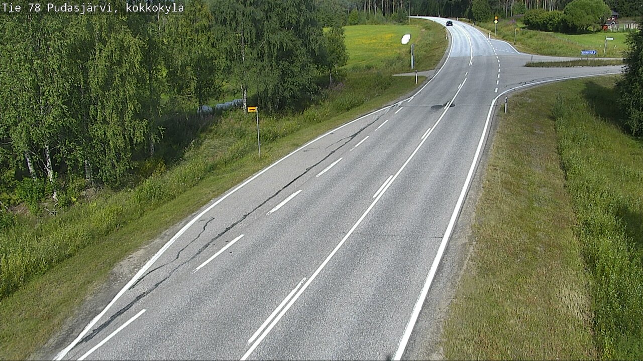 Weather Camera Image Road 78 Pudasjärvi, Kokkokylä, Pudasjärvi, Pohjois-Pohjanmaa