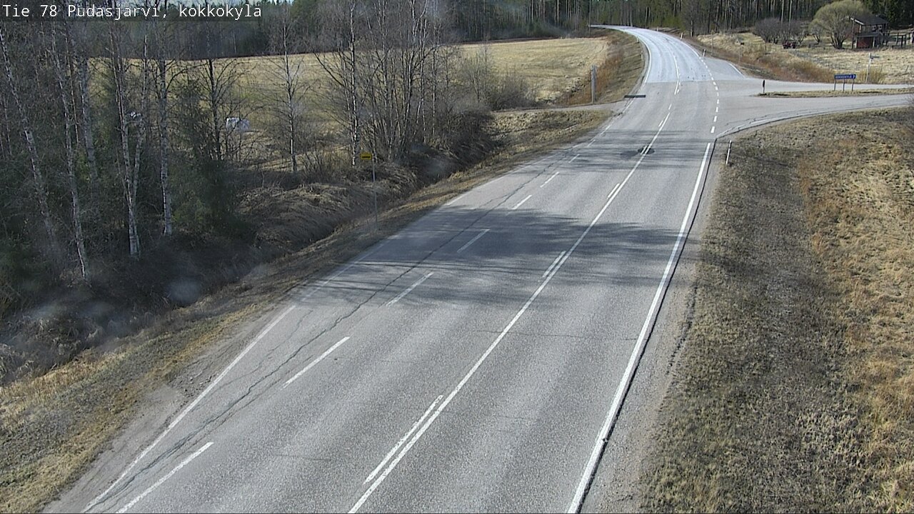 Weather Camera Image Road 78 Pudasjärvi, Kokkokylä, Pudasjärvi, Pohjois-Pohjanmaa