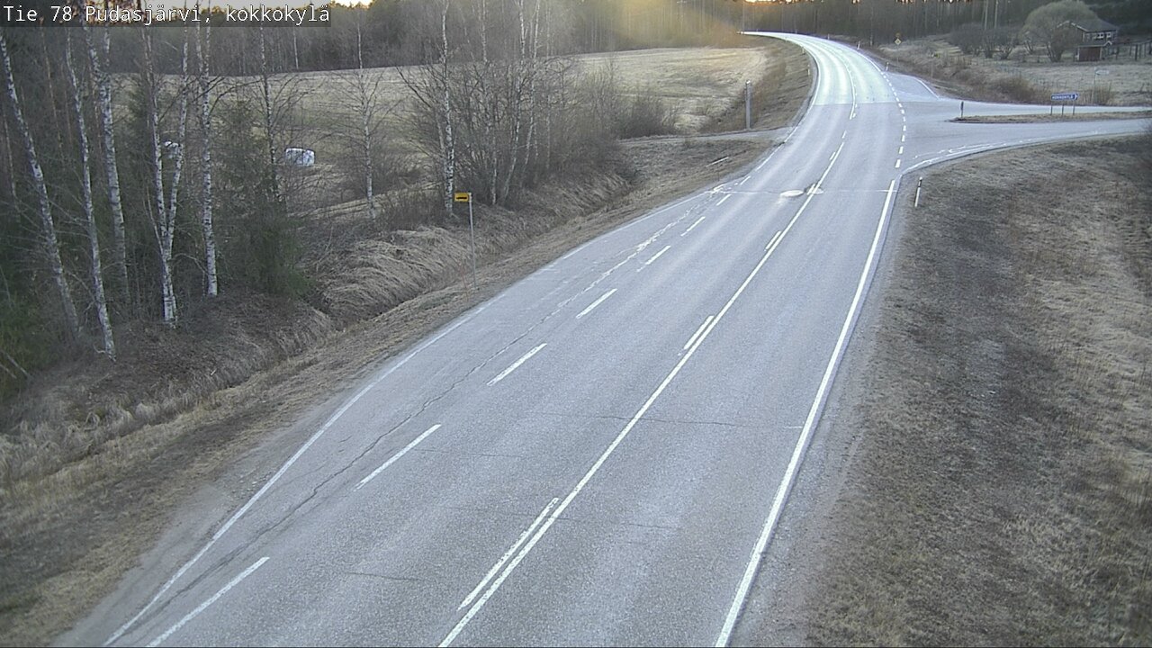 Weather Camera Image Road 78 Pudasjärvi, Kokkokylä, Pudasjärvi, Pohjois-Pohjanmaa