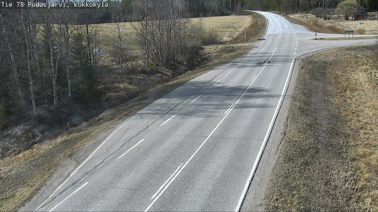 Weather Camera Image Road 78 Pudasjärvi, Kokkokylä, Pudasjärvi, Pohjois-Pohjanmaa