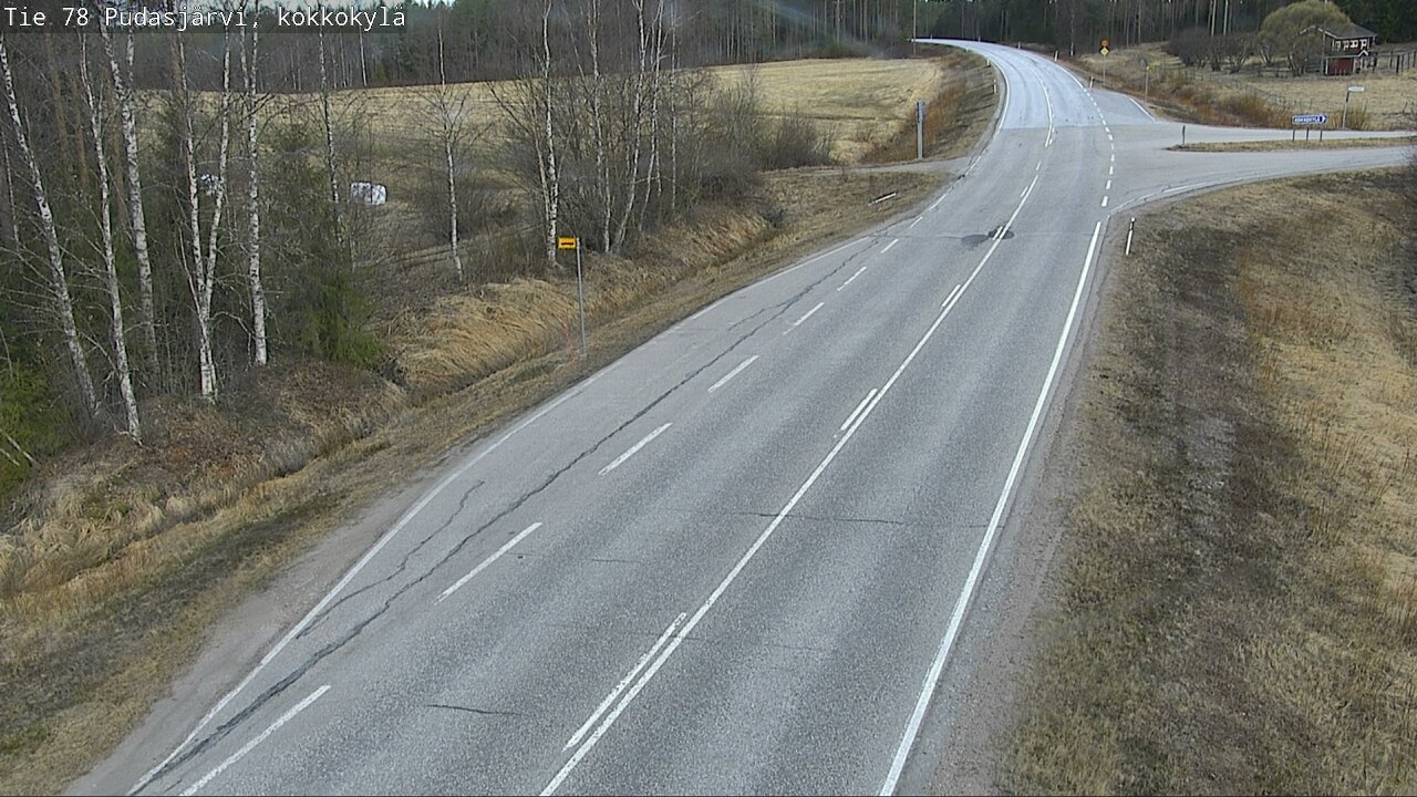 Weather Camera Image Road 78 Pudasjärvi, Kokkokylä, Pudasjärvi, Pohjois-Pohjanmaa