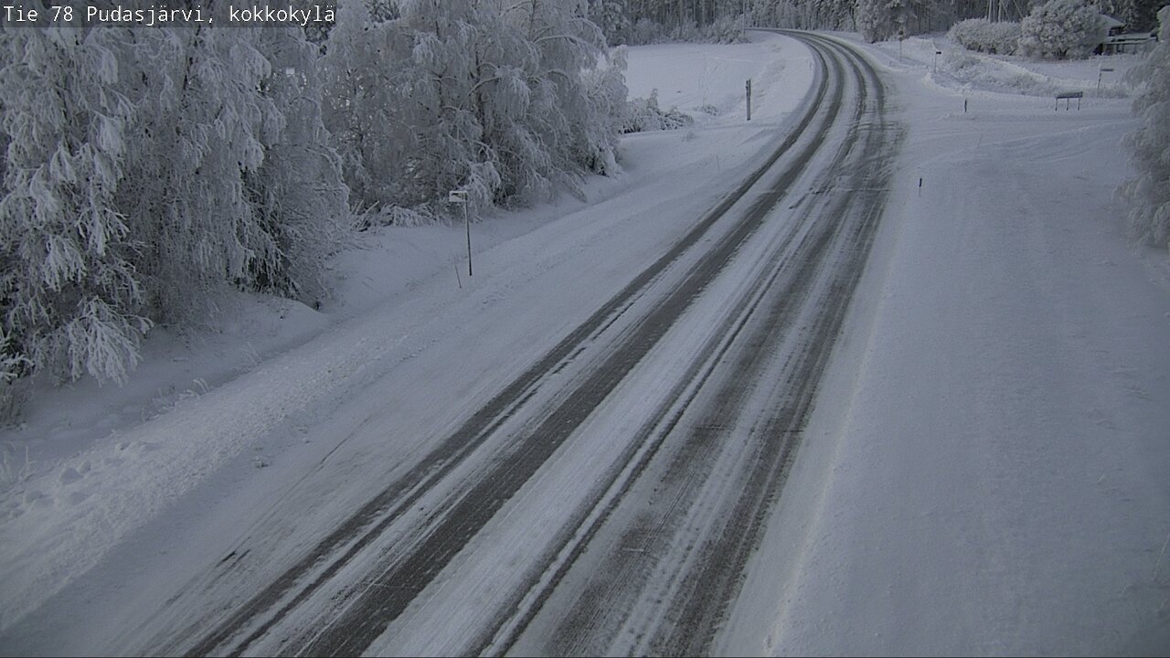 Weather Camera Image Road 78 Pudasjärvi, Kokkokylä, Pudasjärvi, Pohjois-Pohjanmaa