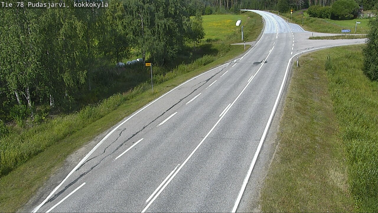 Weather Camera Image Road 78 Pudasjärvi, Kokkokylä, Pudasjärvi, Pohjois-Pohjanmaa
