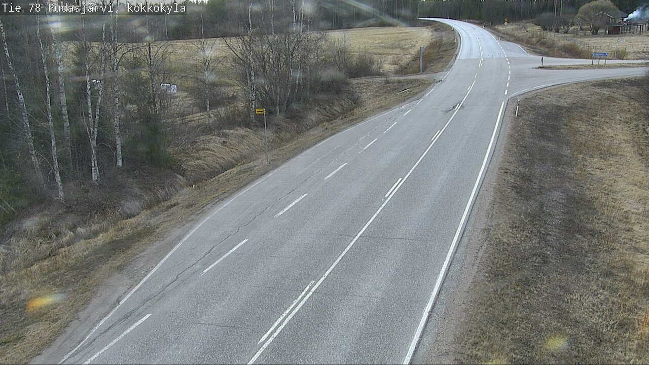 Weather Camera Image Road 78 Pudasjärvi, Kokkokylä, Pudasjärvi, Pohjois-Pohjanmaa