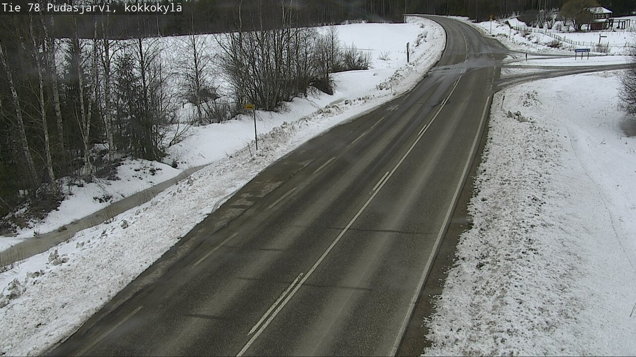 Weather Camera Image Väg 78 Pudasjärvi, Kokkokylä, Pudasjärvi, Pohjois-Pohjanmaa