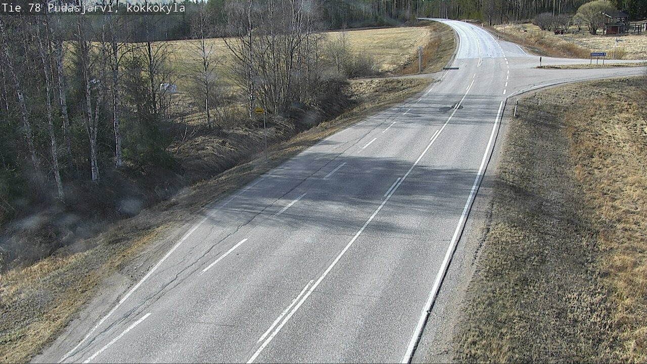 Weather Camera Image Road 78 Pudasjärvi, Kokkokylä, Pudasjärvi, Pohjois-Pohjanmaa