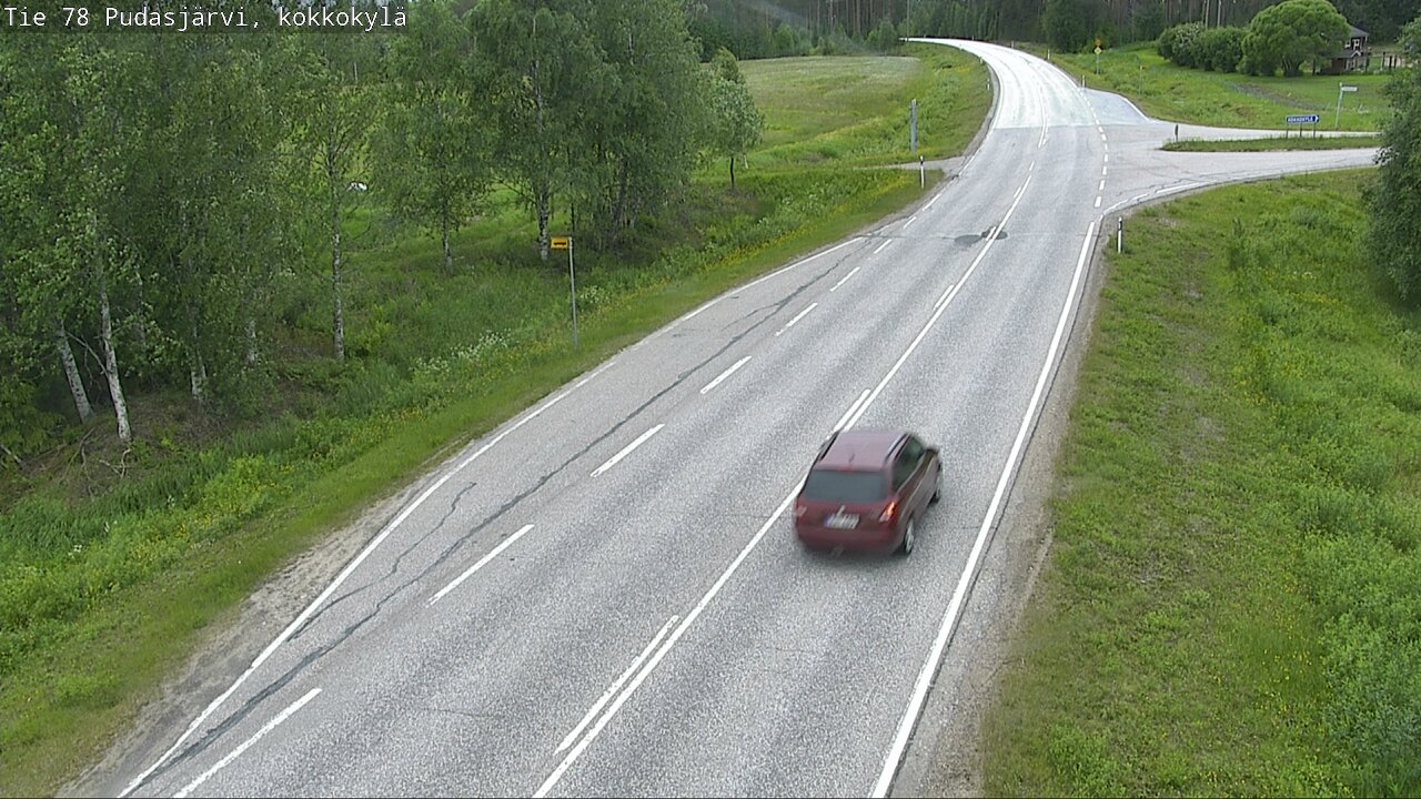 Weather Camera Image Väg 78 Pudasjärvi, Kokkokylä, Pudasjärvi, Pohjois-Pohjanmaa
