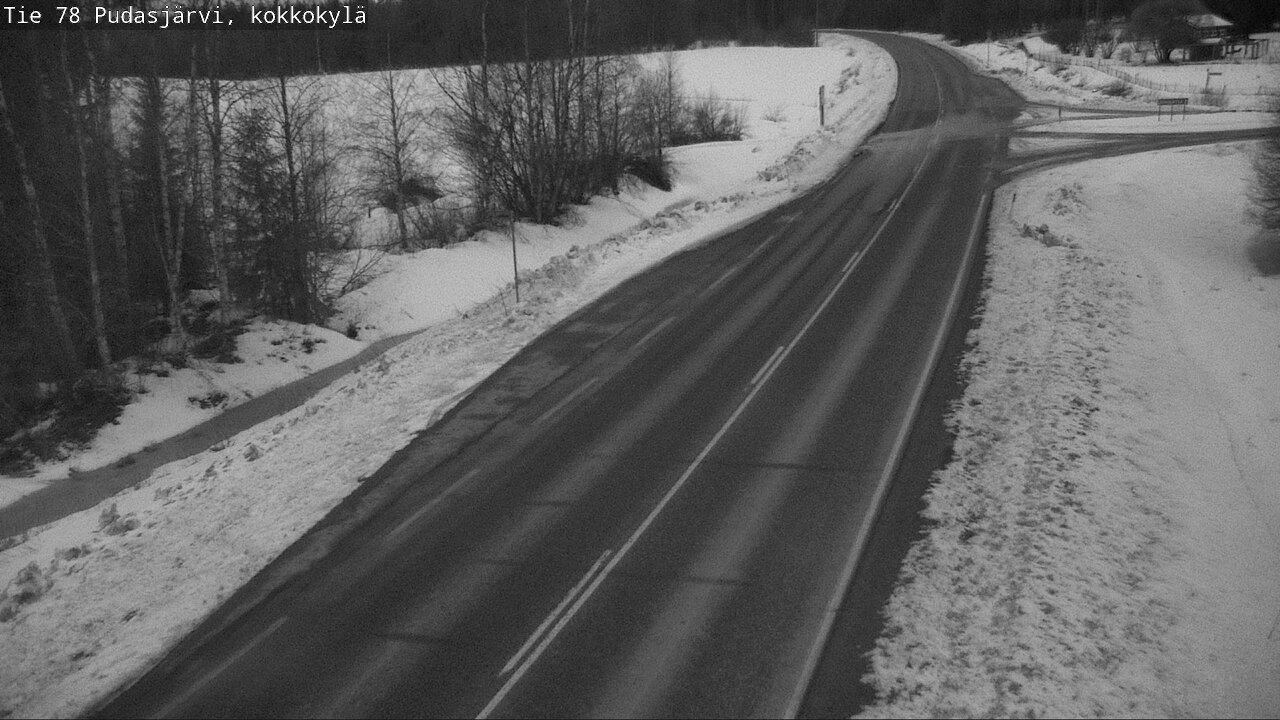 Weather Camera Image Road 78 Pudasjärvi, Kokkokylä, Pudasjärvi, Pohjois-Pohjanmaa