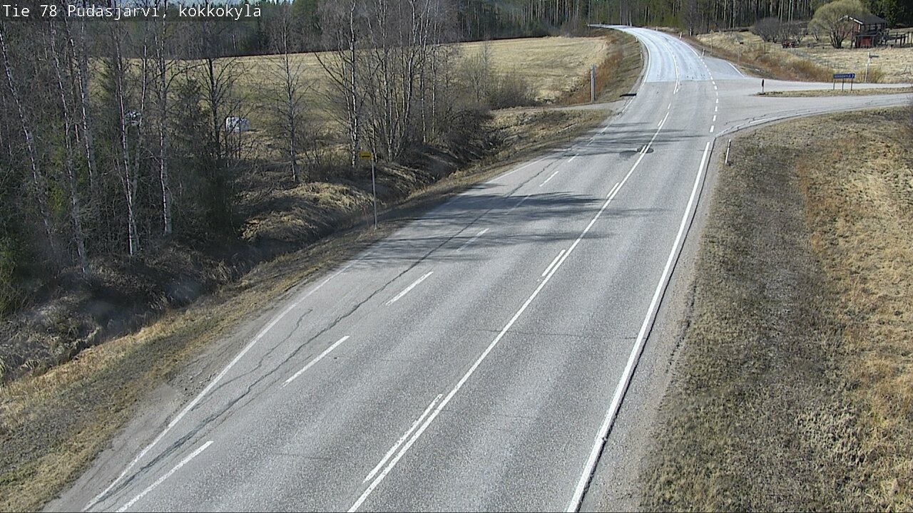 Weather Camera Image Road 78 Pudasjärvi, Kokkokylä, Pudasjärvi, Pohjois-Pohjanmaa