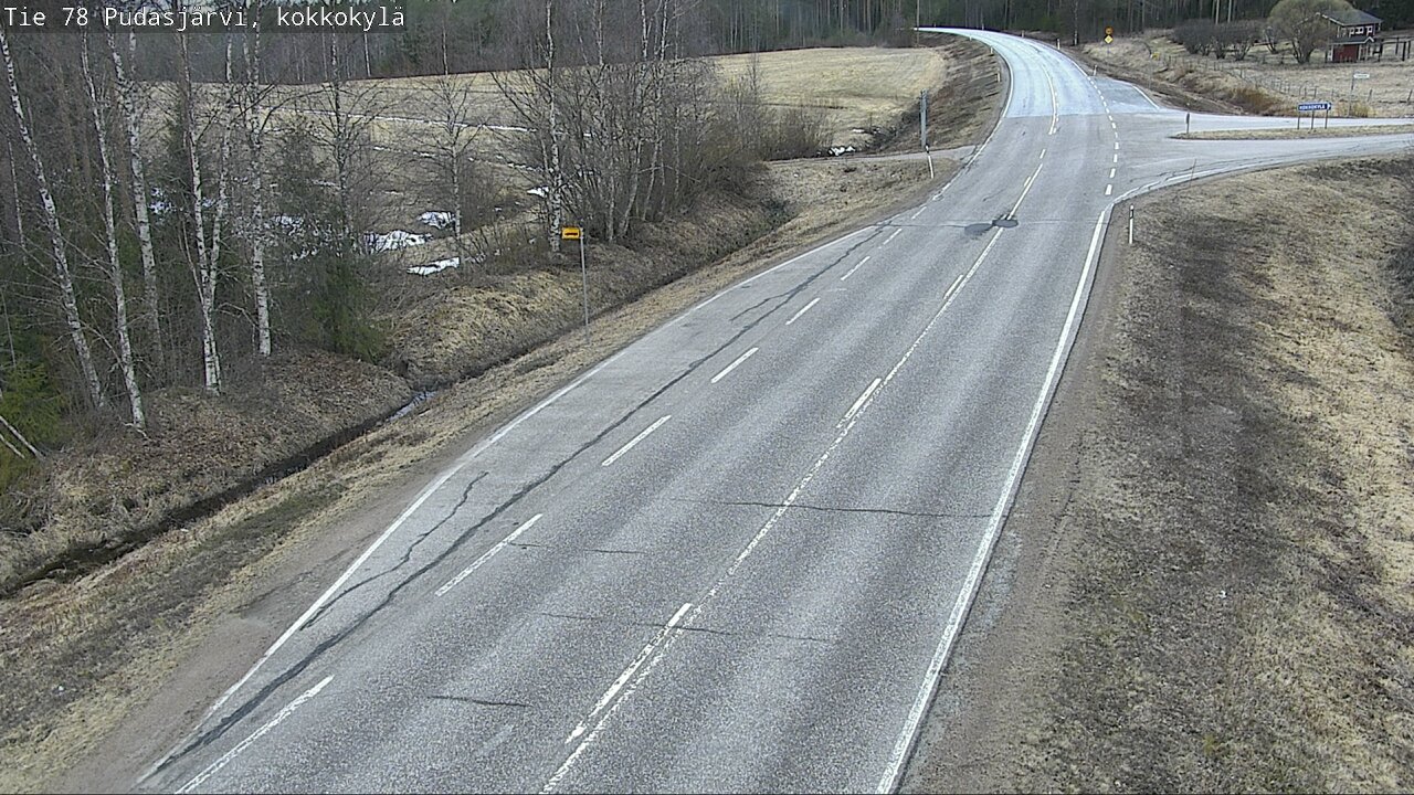 Weather Camera Image Road 78 Pudasjärvi, Kokkokylä, Pudasjärvi, Pohjois-Pohjanmaa