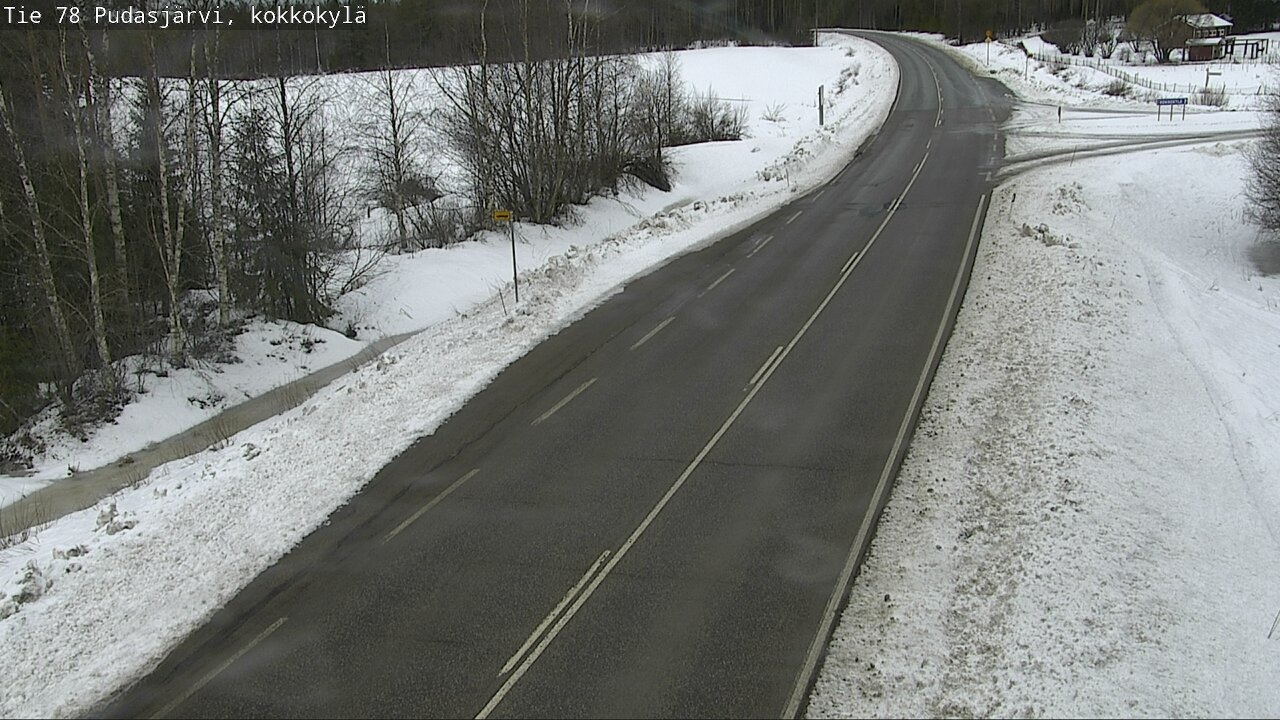 Weather Camera Image Road 78 Pudasjärvi, Kokkokylä, Pudasjärvi, Pohjois-Pohjanmaa