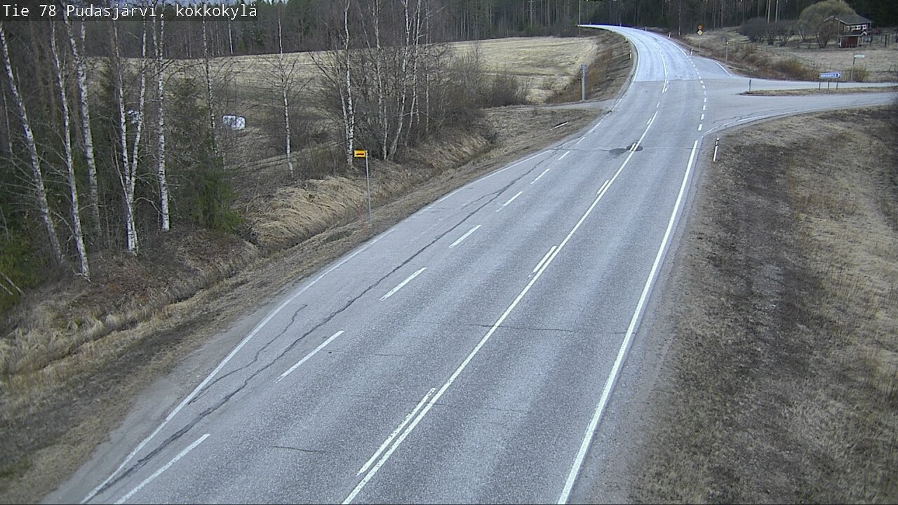 Weather Camera Image Road 78 Pudasjärvi, Kokkokylä, Pudasjärvi, Pohjois-Pohjanmaa