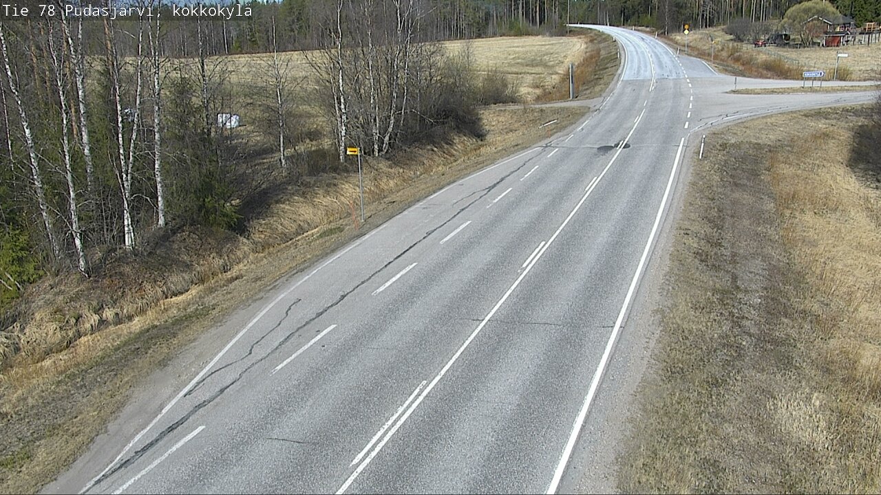 Weather Camera Image Road 78 Pudasjärvi, Kokkokylä, Pudasjärvi, Pohjois-Pohjanmaa