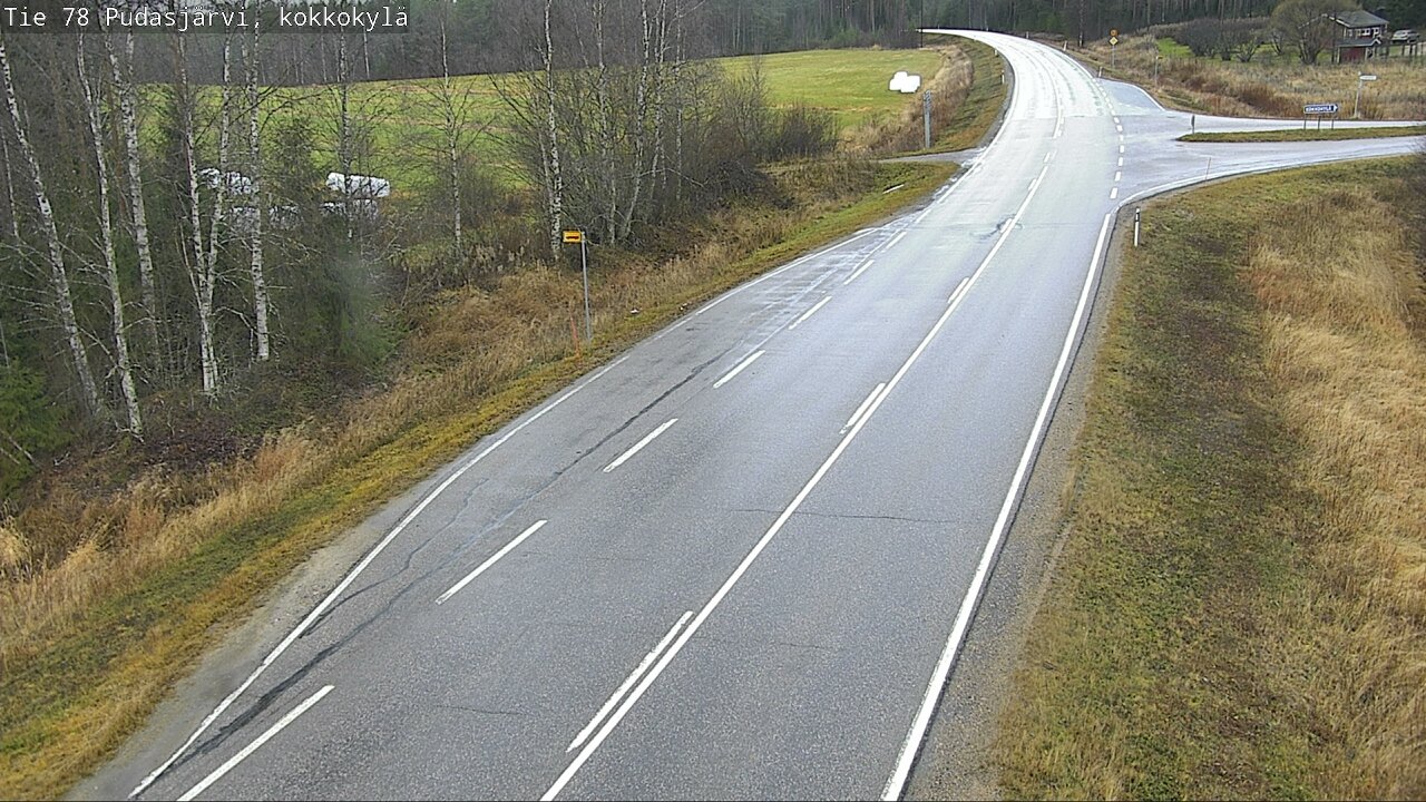 Weather Camera Image Road 78 Pudasjärvi, Kokkokylä, Pudasjärvi, Pohjois-Pohjanmaa