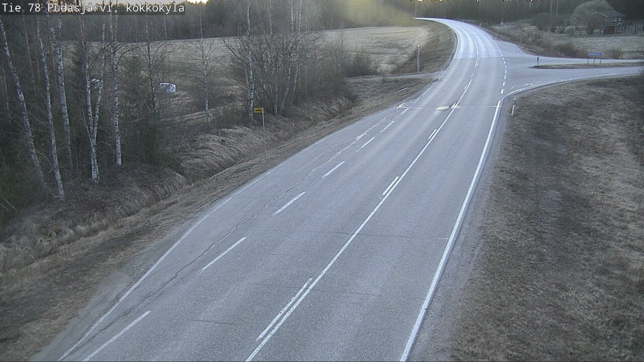 Weather Camera Image Road 78 Pudasjärvi, Kokkokylä, Pudasjärvi, Pohjois-Pohjanmaa