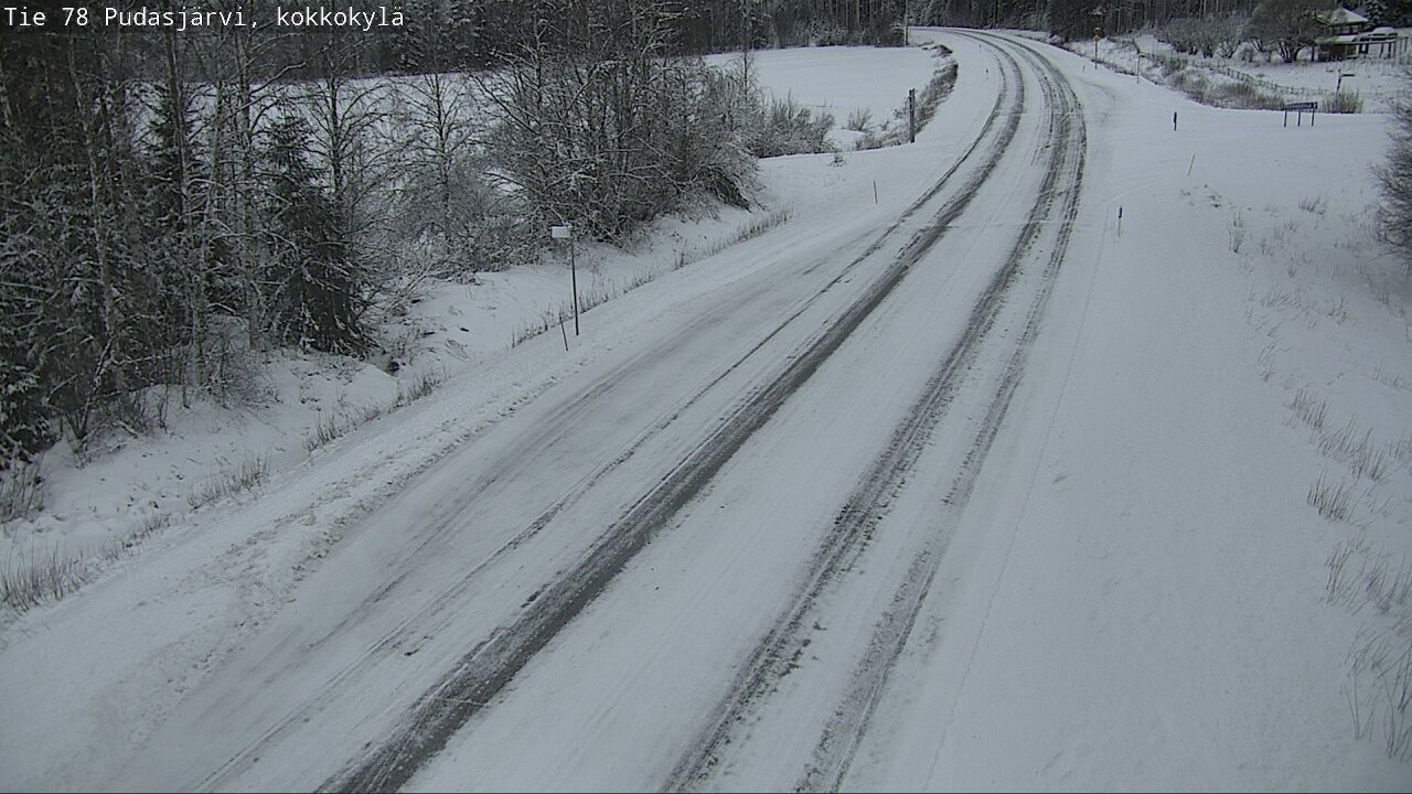 Weather Camera Image Väg 78 Pudasjärvi, Kokkokylä, Pudasjärvi, Pohjois-Pohjanmaa