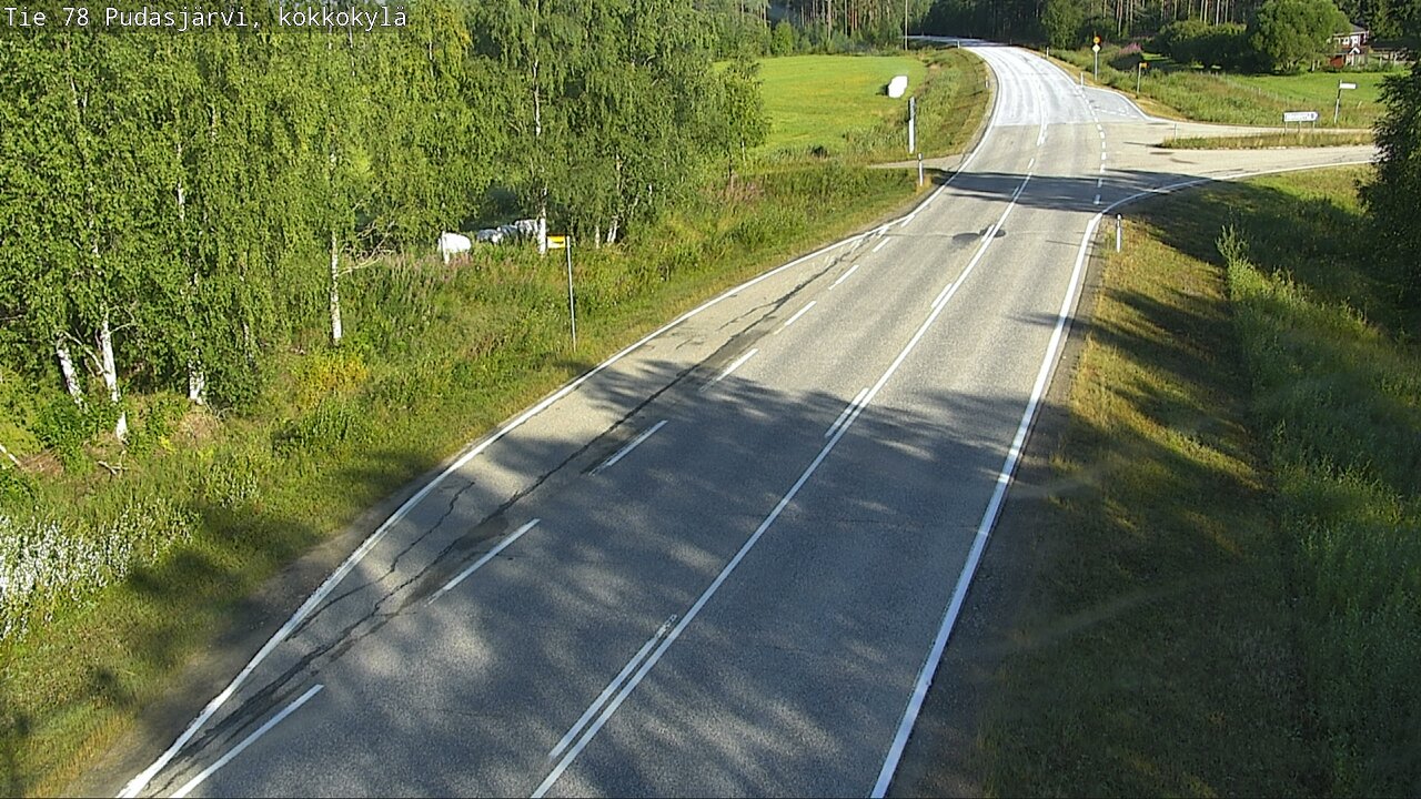 Weather Camera Image Road 78 Pudasjärvi, Kokkokylä, Pudasjärvi, Pohjois-Pohjanmaa