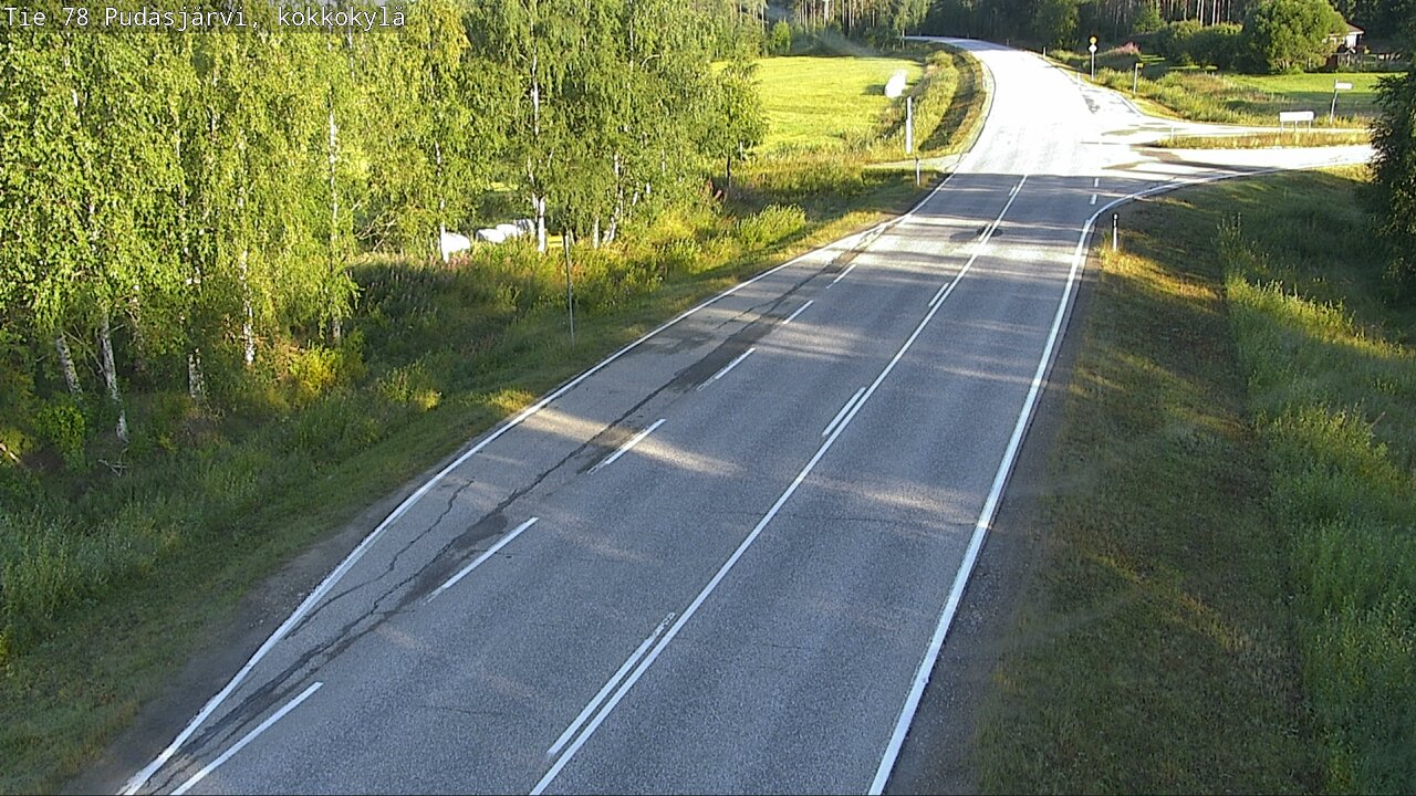 Weather Camera Image Road 78 Pudasjärvi, Kokkokylä, Pudasjärvi, Pohjois-Pohjanmaa