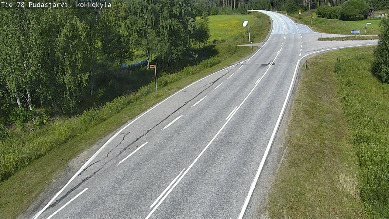 Weather Camera Image Road 78 Pudasjärvi, Kokkokylä, Pudasjärvi, Pohjois-Pohjanmaa