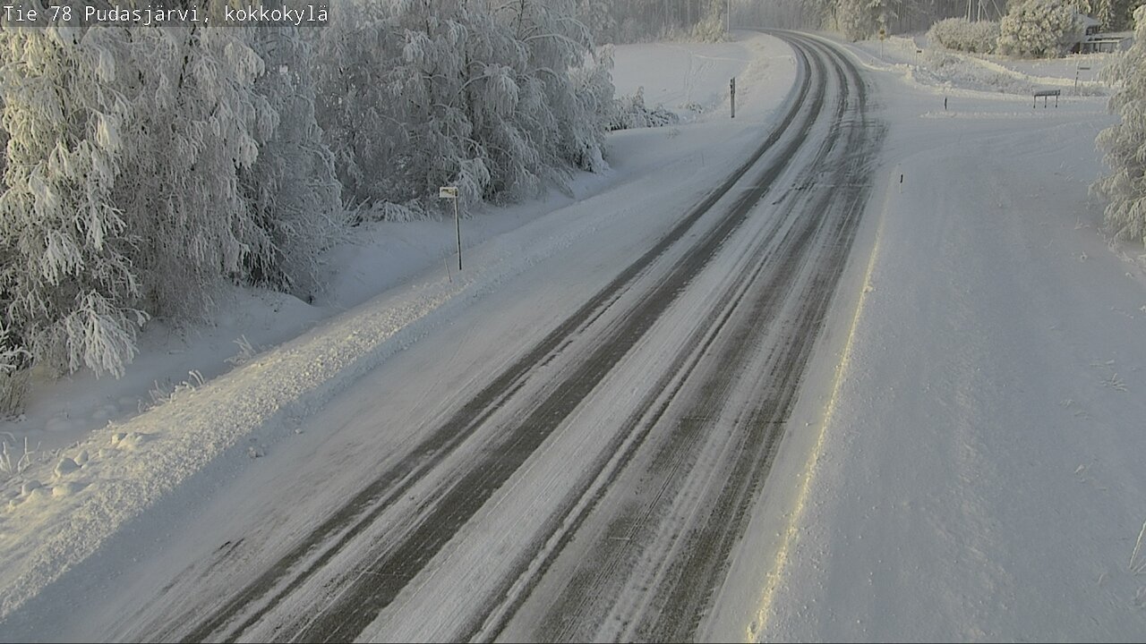 Weather Camera Image Väg 78 Pudasjärvi, Kokkokylä, Pudasjärvi, Pohjois-Pohjanmaa