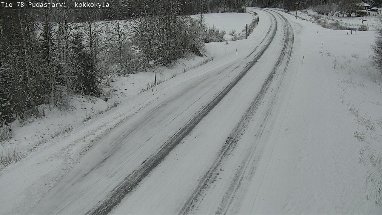 Weather Camera Image Väg 78 Pudasjärvi, Kokkokylä, Pudasjärvi, Pohjois-Pohjanmaa