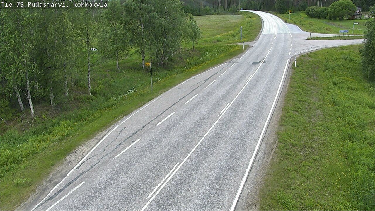 Weather Camera Image Väg 78 Pudasjärvi, Kokkokylä, Pudasjärvi, Pohjois-Pohjanmaa