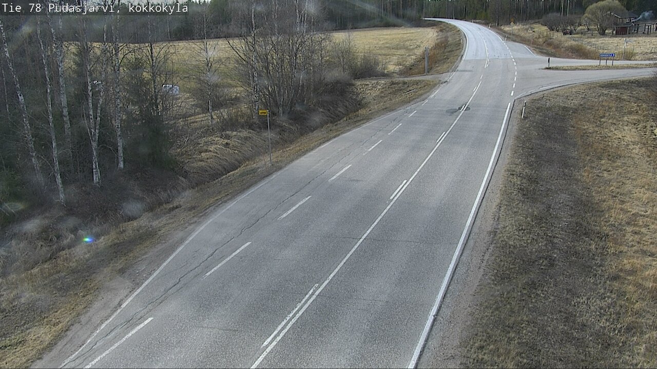 Weather Camera Image Road 78 Pudasjärvi, Kokkokylä, Pudasjärvi, Pohjois-Pohjanmaa