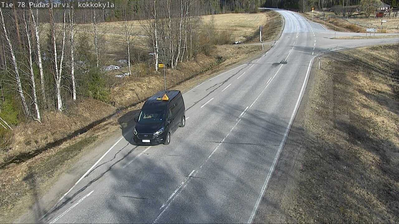 Weather Camera Image Väg 78 Pudasjärvi, Kokkokylä, Pudasjärvi, Pohjois-Pohjanmaa