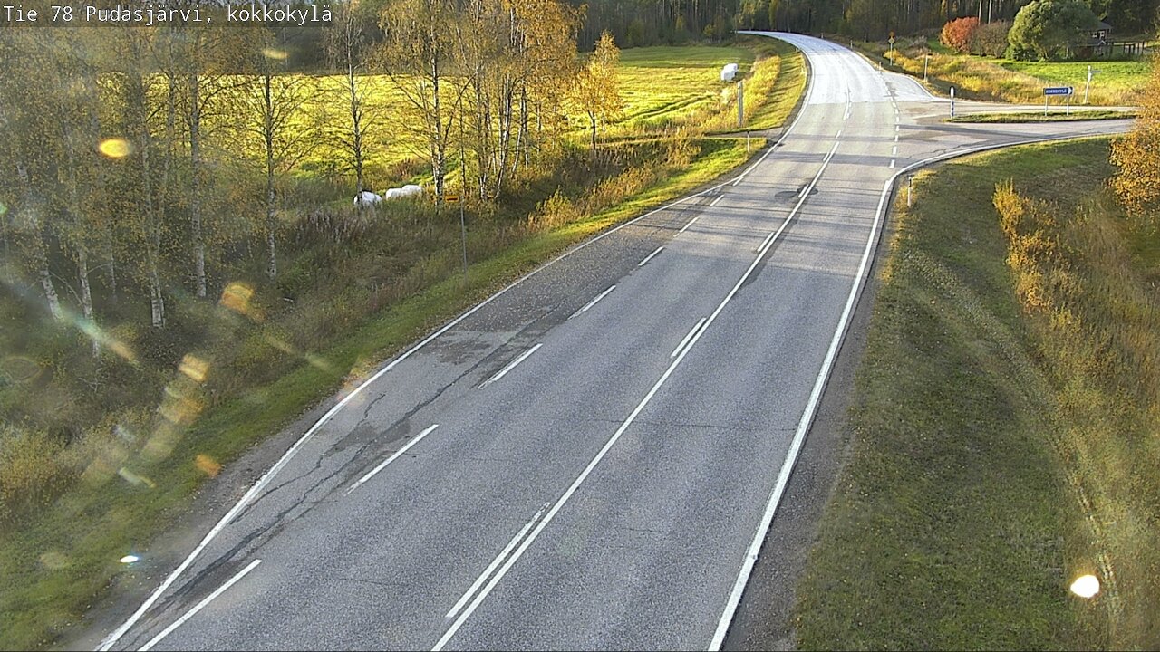 Weather Camera Image Road 78 Pudasjärvi, Kokkokylä, Pudasjärvi, Pohjois-Pohjanmaa