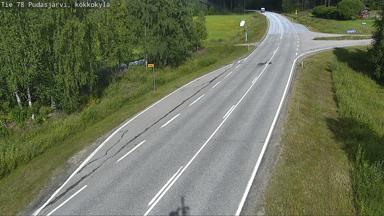 Weather Camera Image Road 78 Pudasjärvi, Kokkokylä, Pudasjärvi, Pohjois-Pohjanmaa