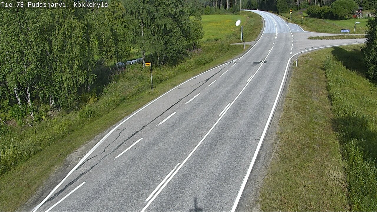 Weather Camera Image Road 78 Pudasjärvi, Kokkokylä, Pudasjärvi, Pohjois-Pohjanmaa