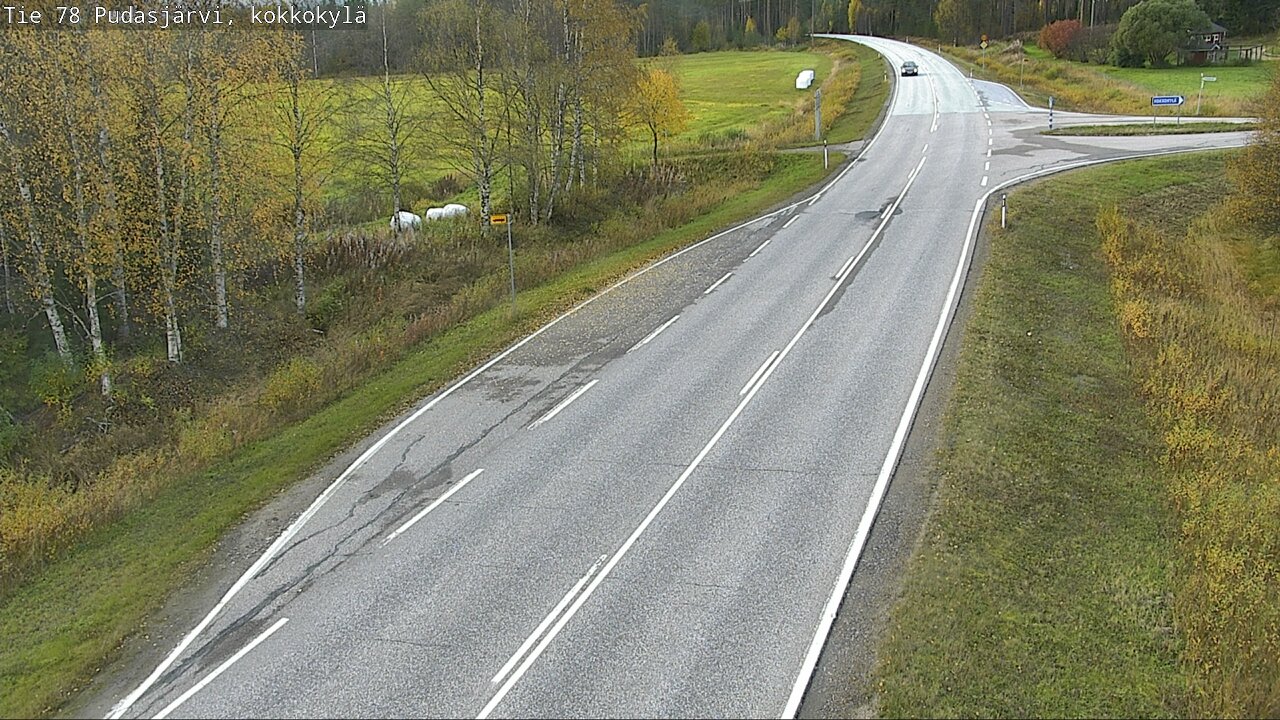 Weather Camera Image Road 78 Pudasjärvi, Kokkokylä, Pudasjärvi, Pohjois-Pohjanmaa