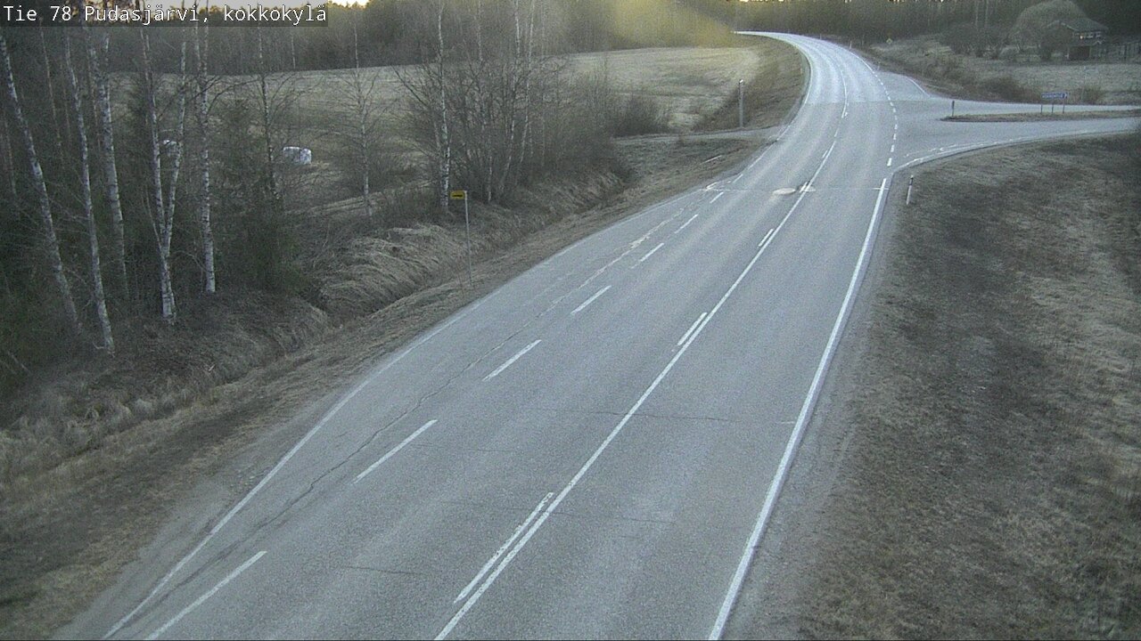 Weather Camera Image Road 78 Pudasjärvi, Kokkokylä, Pudasjärvi, Pohjois-Pohjanmaa
