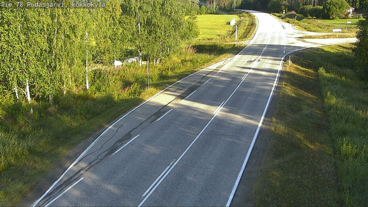 Weather Camera Image Road 78 Pudasjärvi, Kokkokylä, Pudasjärvi, Pohjois-Pohjanmaa
