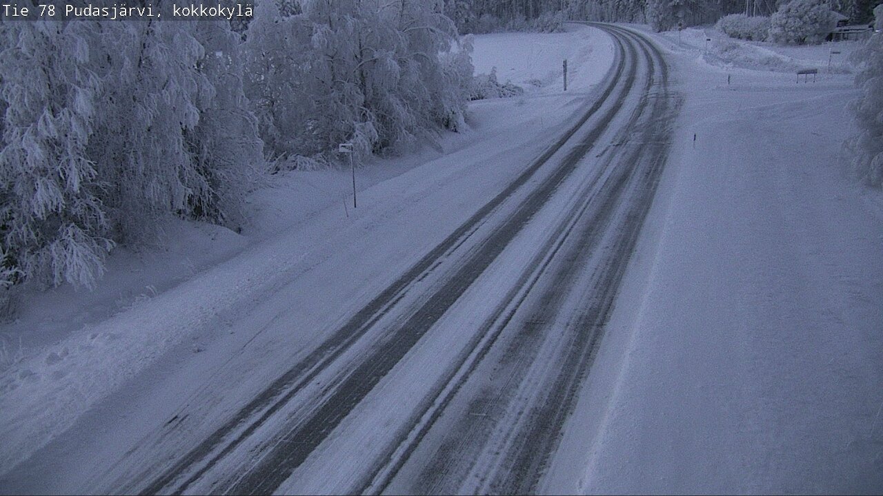Weather Camera Image Road 78 Pudasjärvi, Kokkokylä, Pudasjärvi, Pohjois-Pohjanmaa