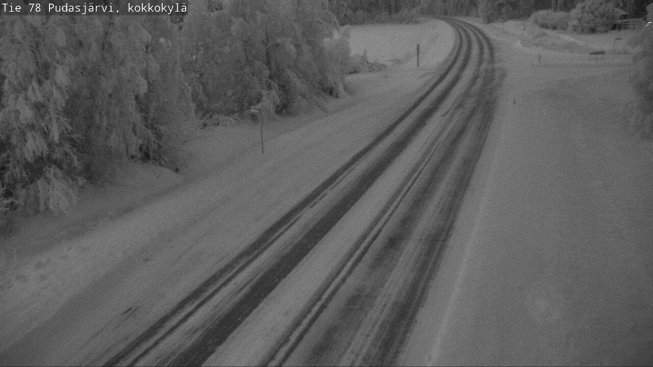 Weather Camera Image Road 78 Pudasjärvi, Kokkokylä, Pudasjärvi, Pohjois-Pohjanmaa