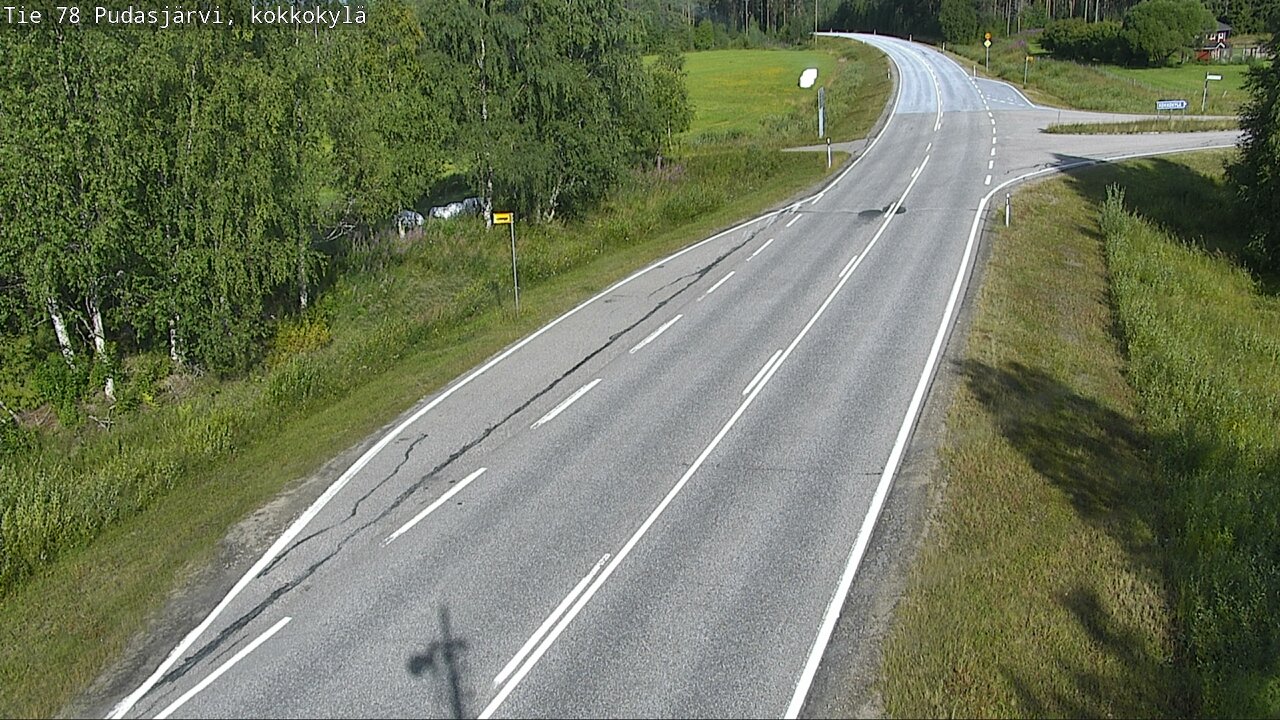 Weather Camera Image Road 78 Pudasjärvi, Kokkokylä, Pudasjärvi, Pohjois-Pohjanmaa