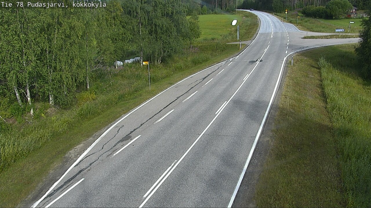 Weather Camera Image Road 78 Pudasjärvi, Kokkokylä, Pudasjärvi, Pohjois-Pohjanmaa