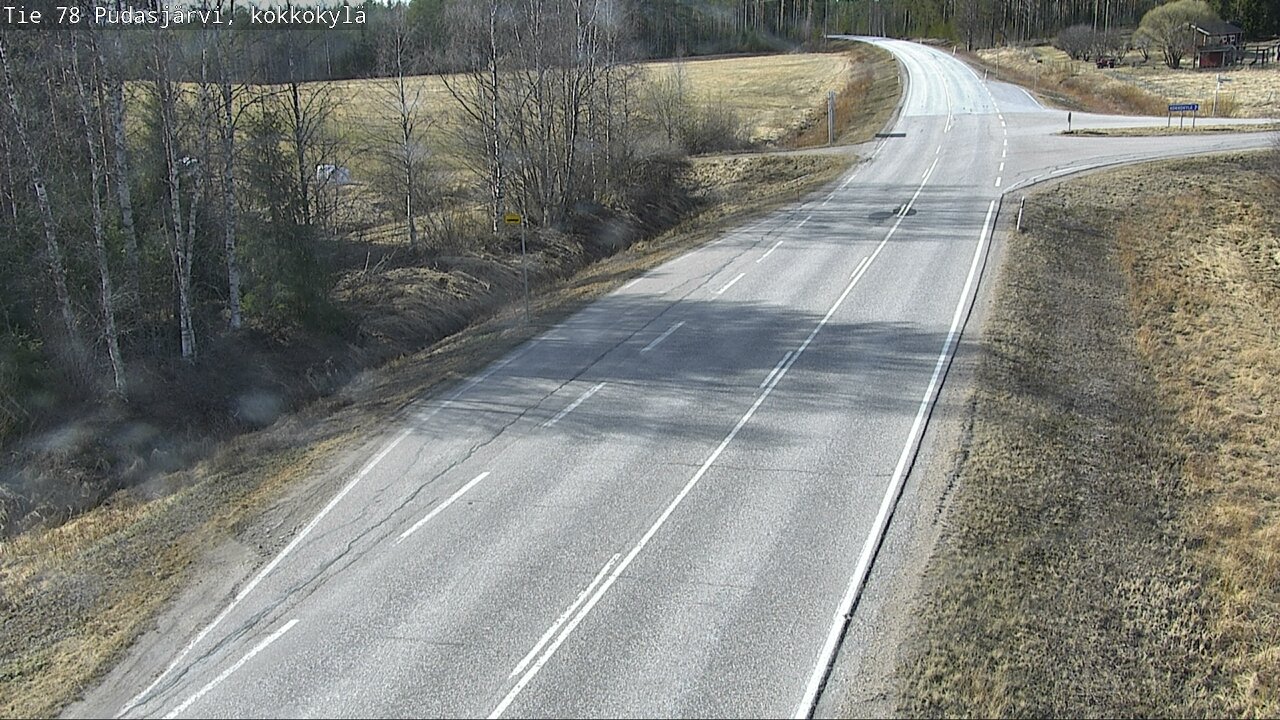 Weather Camera Image Road 78 Pudasjärvi, Kokkokylä, Pudasjärvi, Pohjois-Pohjanmaa