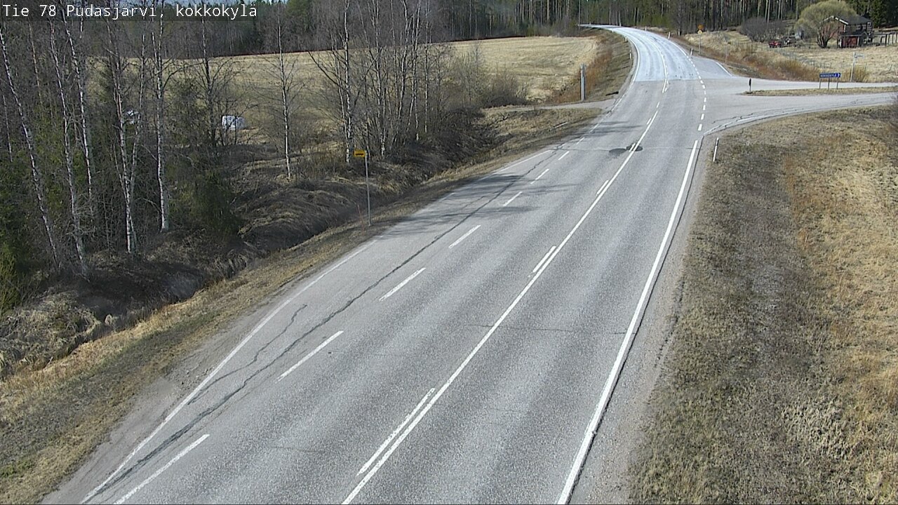 Weather Camera Image Road 78 Pudasjärvi, Kokkokylä, Pudasjärvi, Pohjois-Pohjanmaa
