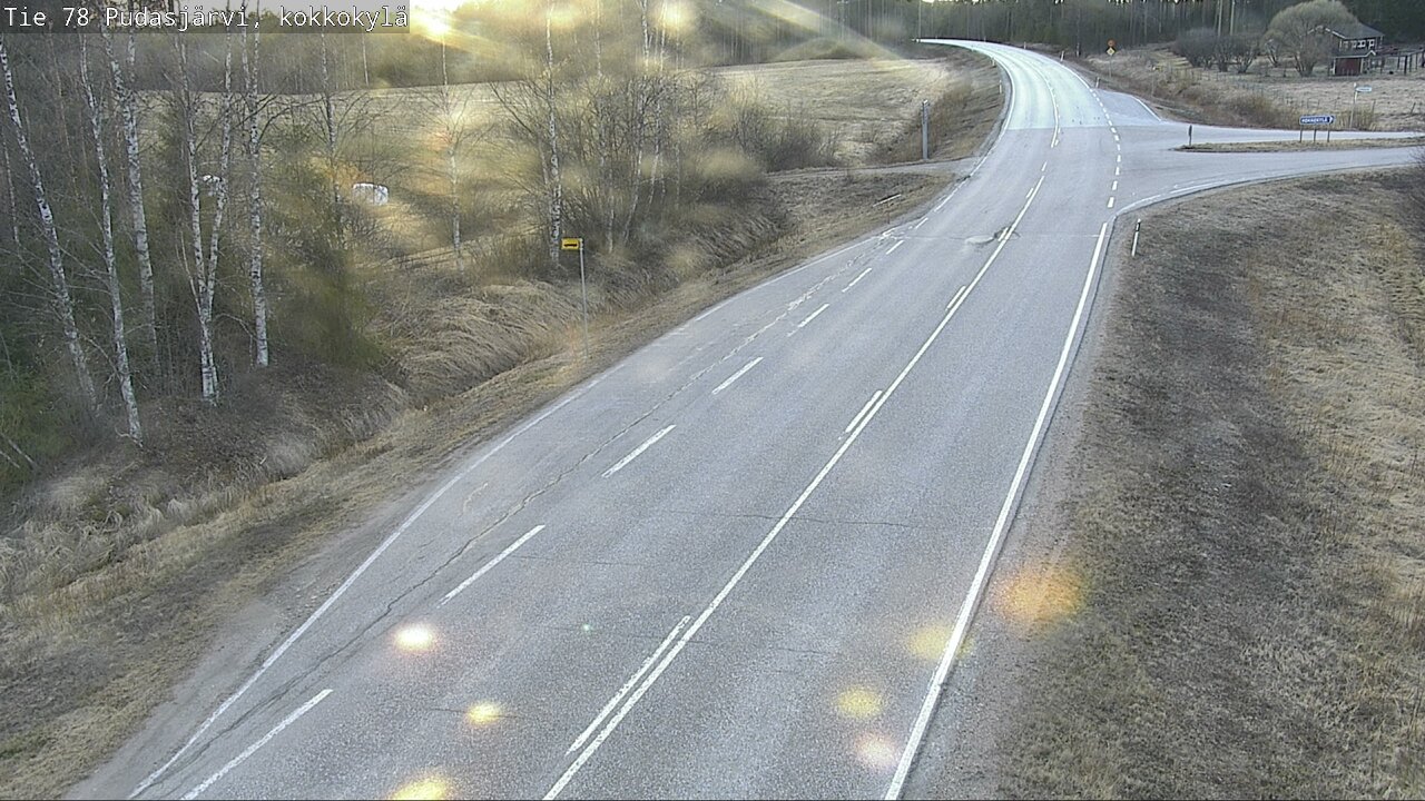 Weather Camera Image Road 78 Pudasjärvi, Kokkokylä, Pudasjärvi, Pohjois-Pohjanmaa