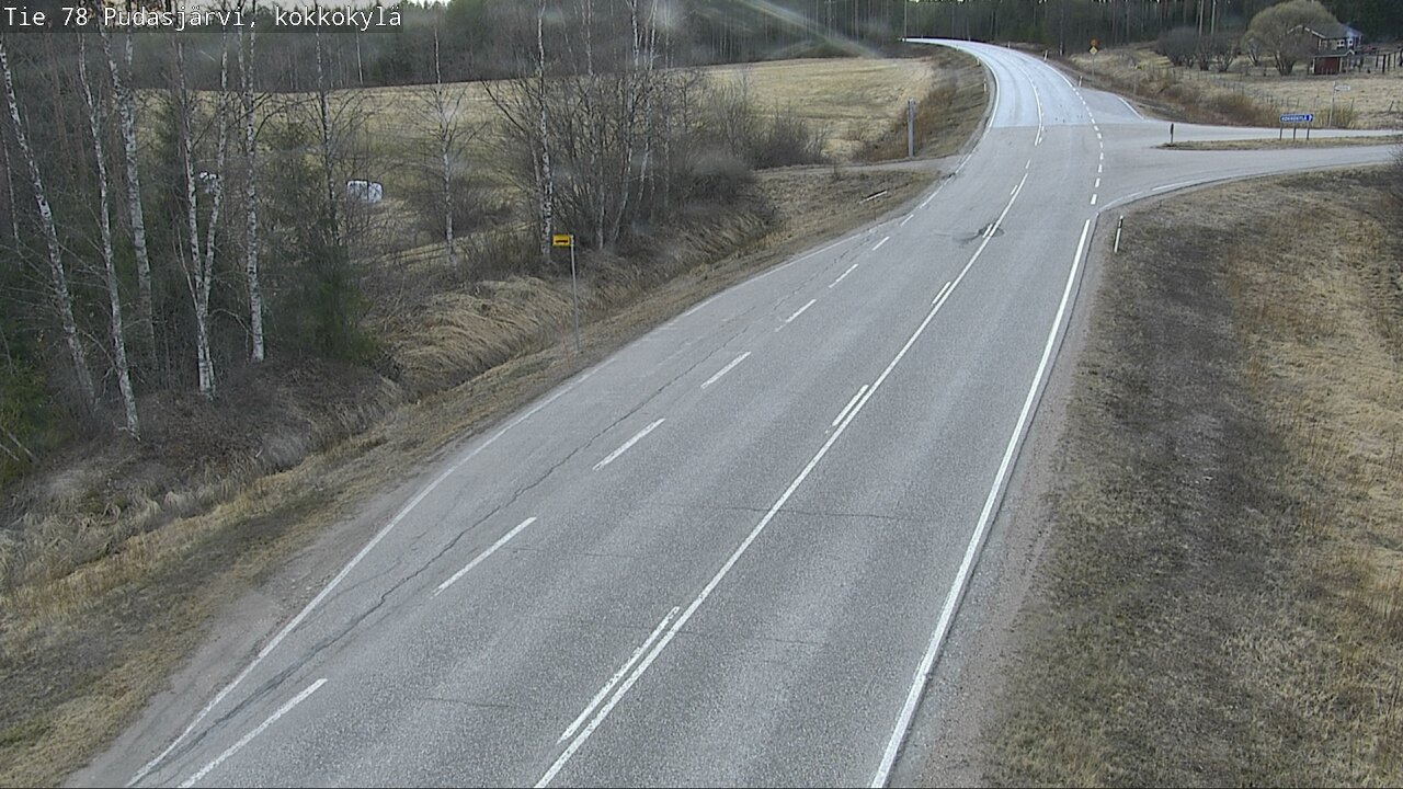 Weather Camera Image Road 78 Pudasjärvi, Kokkokylä, Pudasjärvi, Pohjois-Pohjanmaa