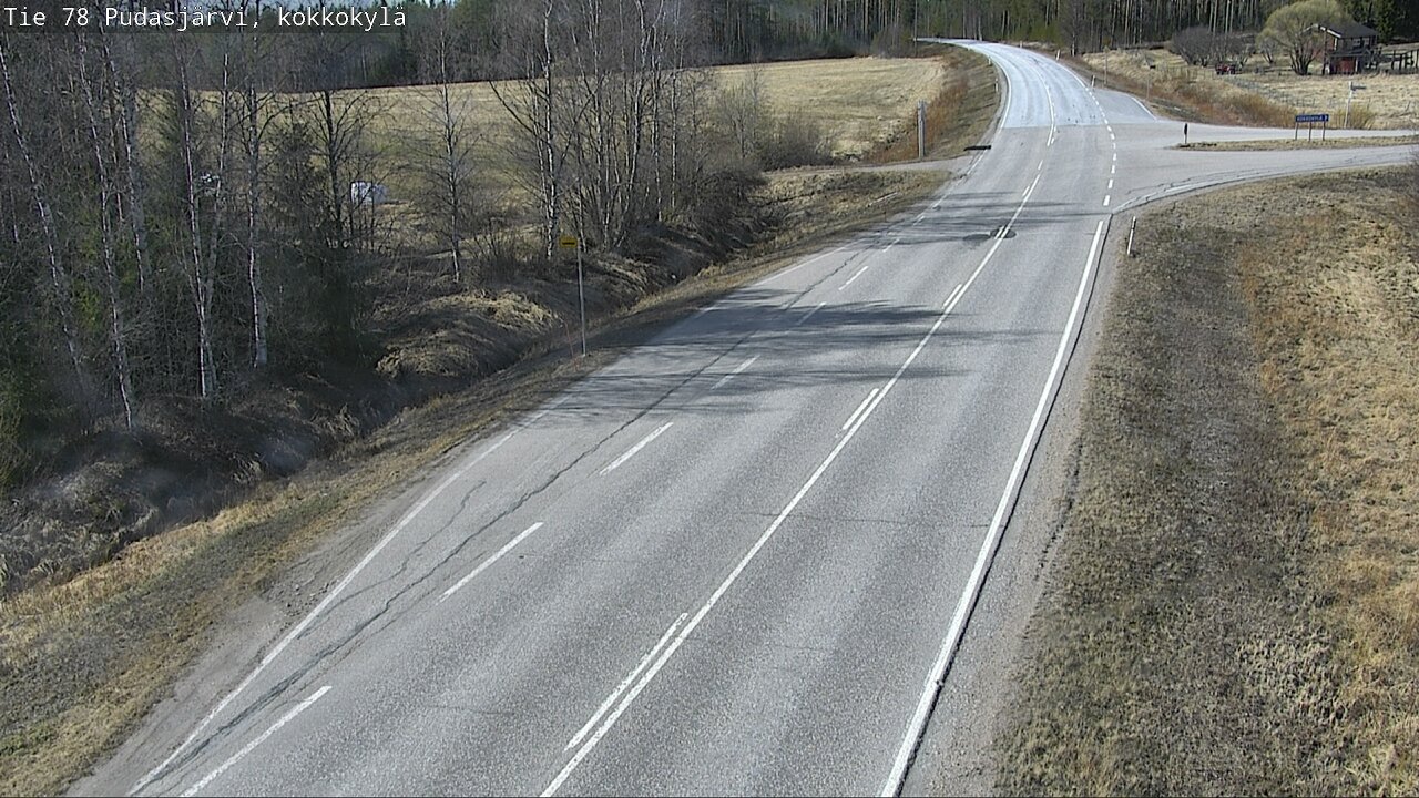 Weather Camera Image Road 78 Pudasjärvi, Kokkokylä, Pudasjärvi, Pohjois-Pohjanmaa
