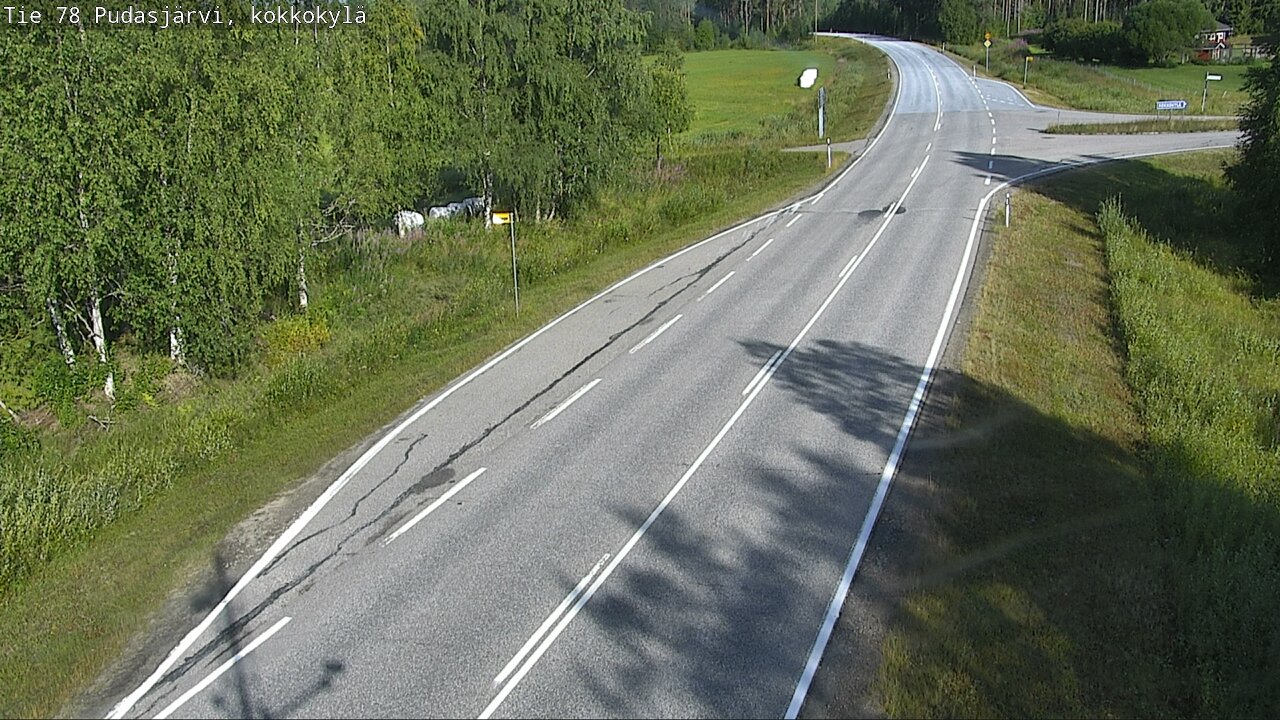 Weather Camera Image Road 78 Pudasjärvi, Kokkokylä, Pudasjärvi, Pohjois-Pohjanmaa