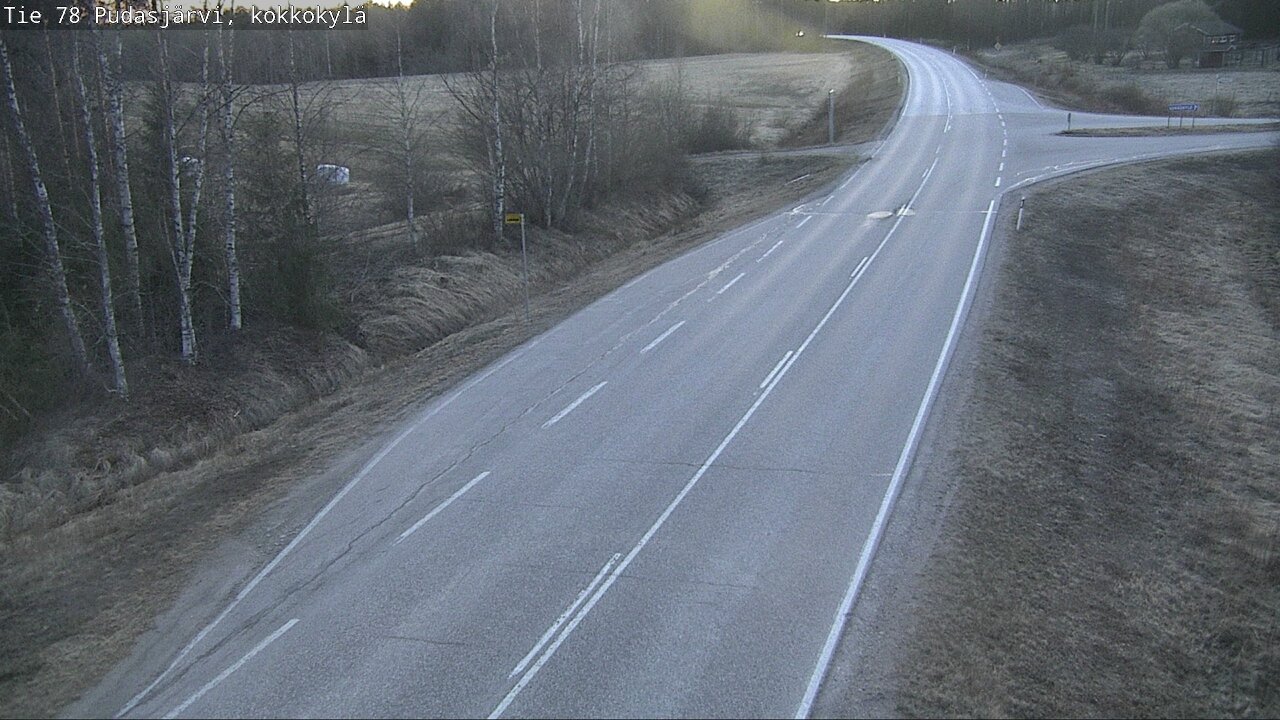 Weather Camera Image Road 78 Pudasjärvi, Kokkokylä, Pudasjärvi, Pohjois-Pohjanmaa